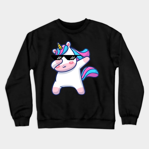 thug life rainbow unicorn Crewneck Sweatshirt by Style24x7